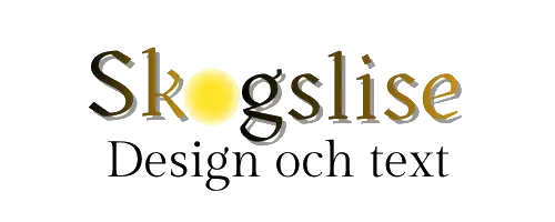 Logga för Skogslise Design och Text