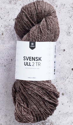 Garnet Svensk Ull 2-trådig i kulören Almond, (mandel)brun