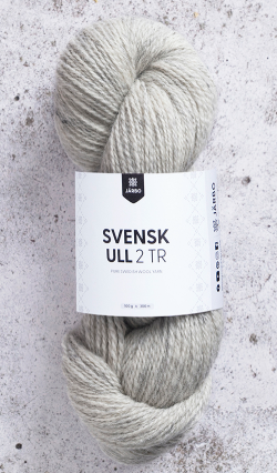 Garnet Svensk Ull 2-trådig i kulören Silverstream, ljust grå